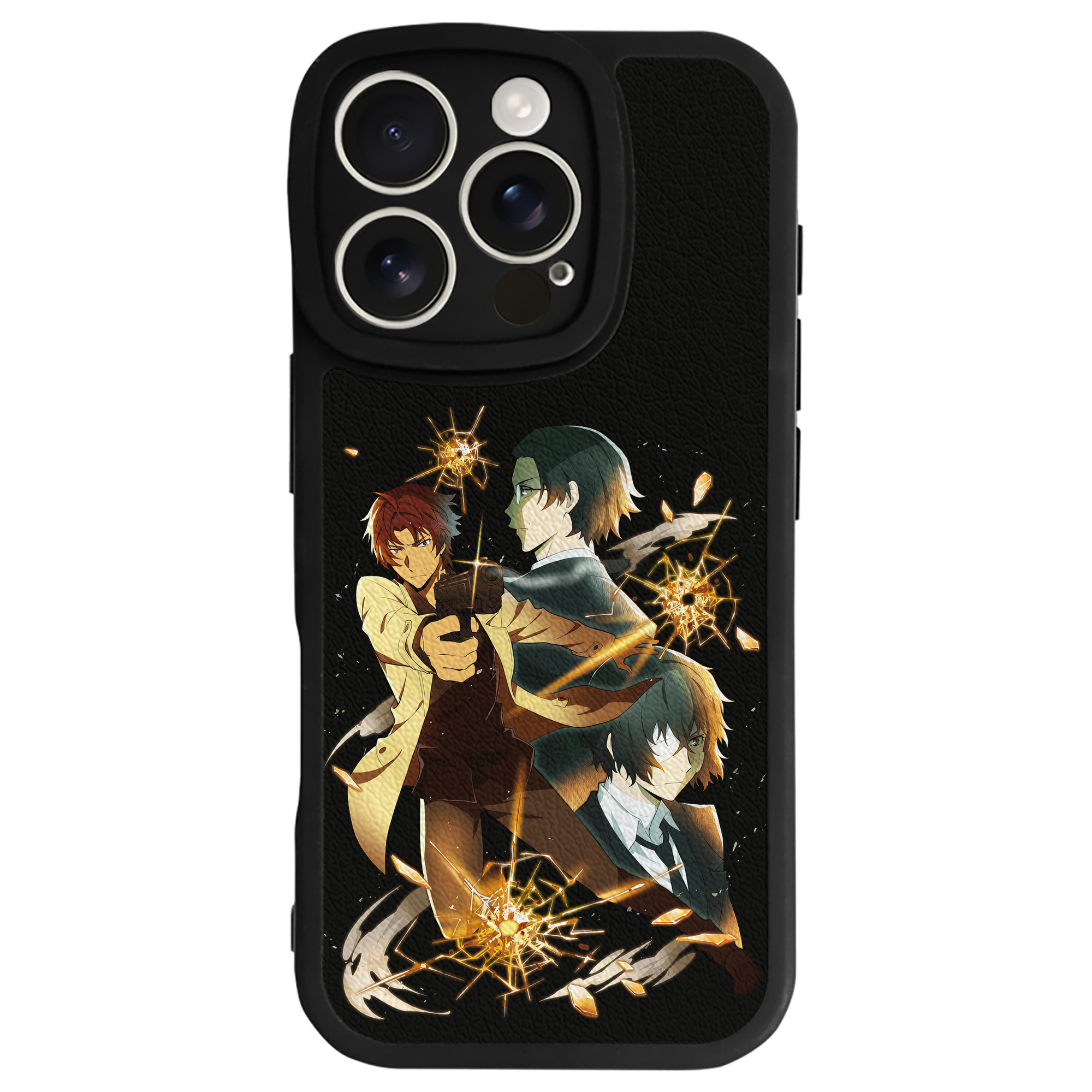 （画像用） 文豪ストレイドッグス Bungo Stray Dogs 【iPhone 16シリーズ対応】シリコンスマホケース（レザー調） 材質：シリコン
